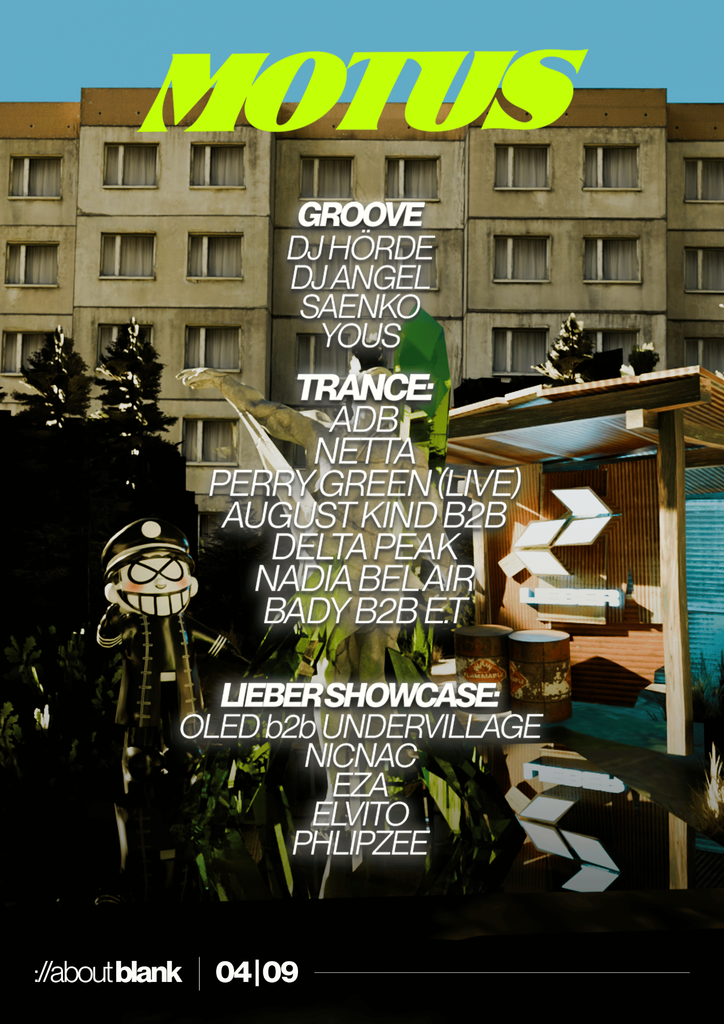Motus x LOCOMOTIVA x LIEBER with DJ Angel, ADB, DJ HÖRDE