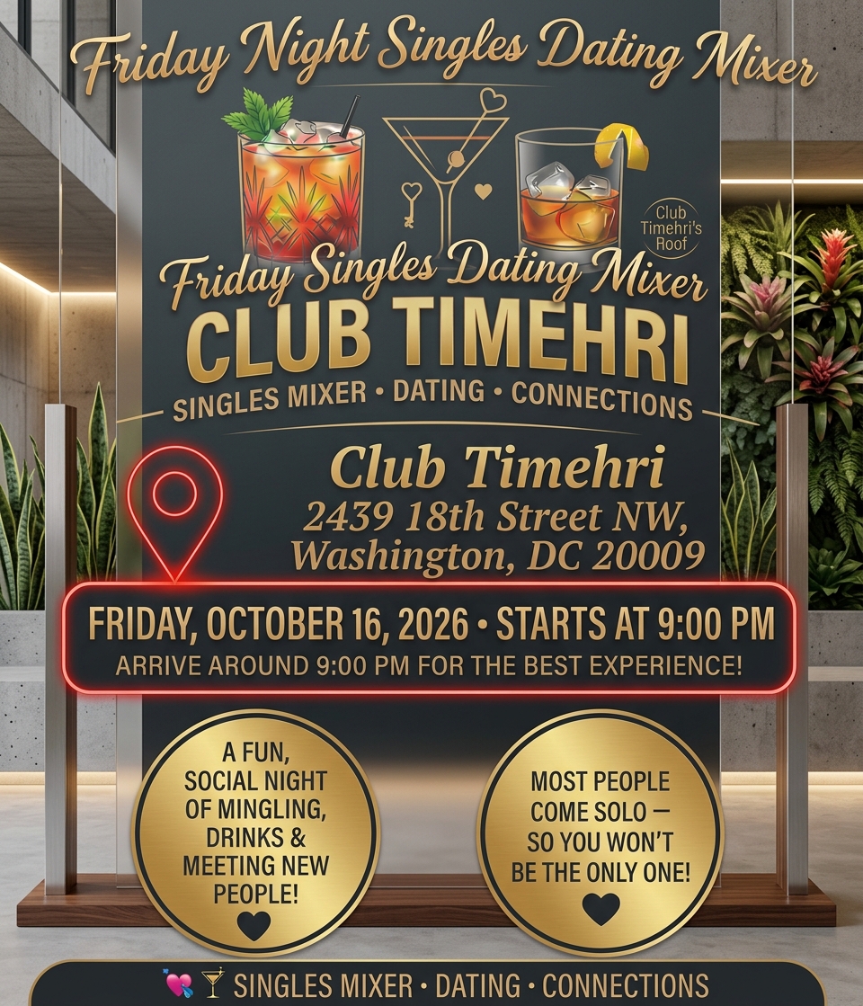 Friday Night Singles Mixer at Club Timehri