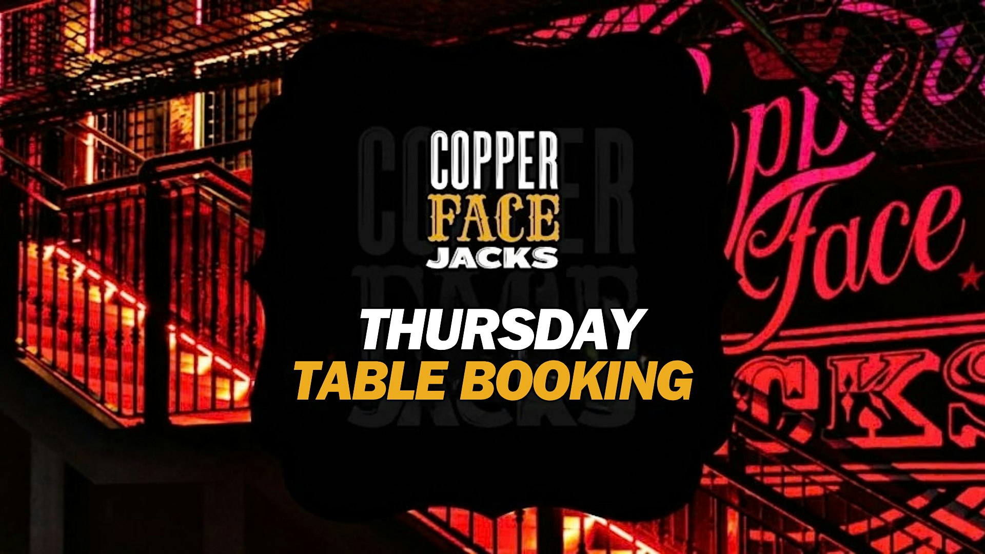 Table Booking for Thursday