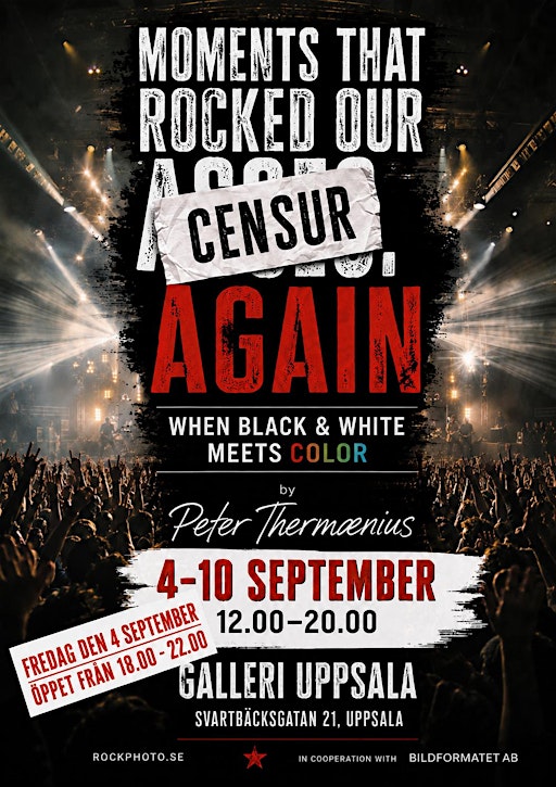 "Moments that rocked..." - Fotoutställning av Peter Thermaenius 4-10 sept