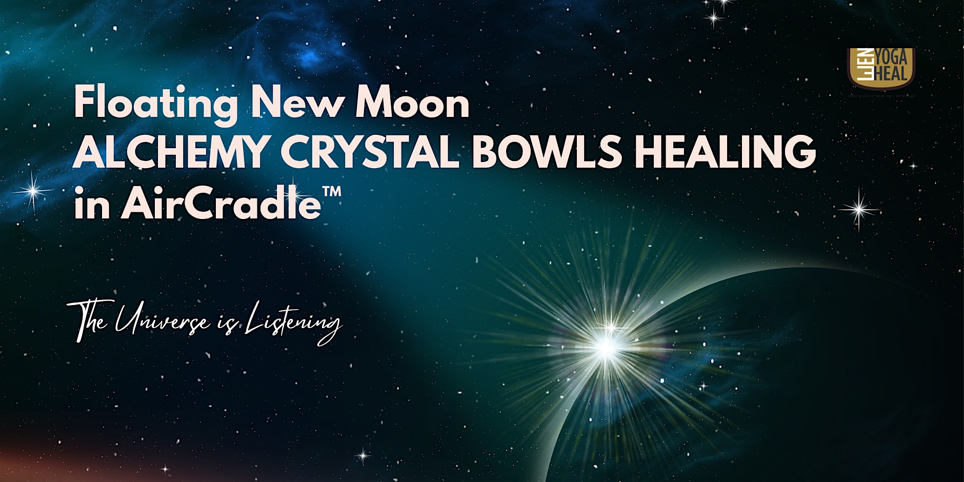 Floating New Moon CRYSTAL BOWLS HEALING in AirCradle™–Universe is Listening