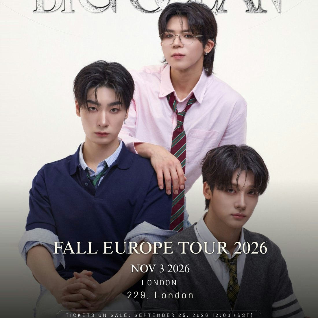Big Ocean Fall Europe Tour 2026 – London