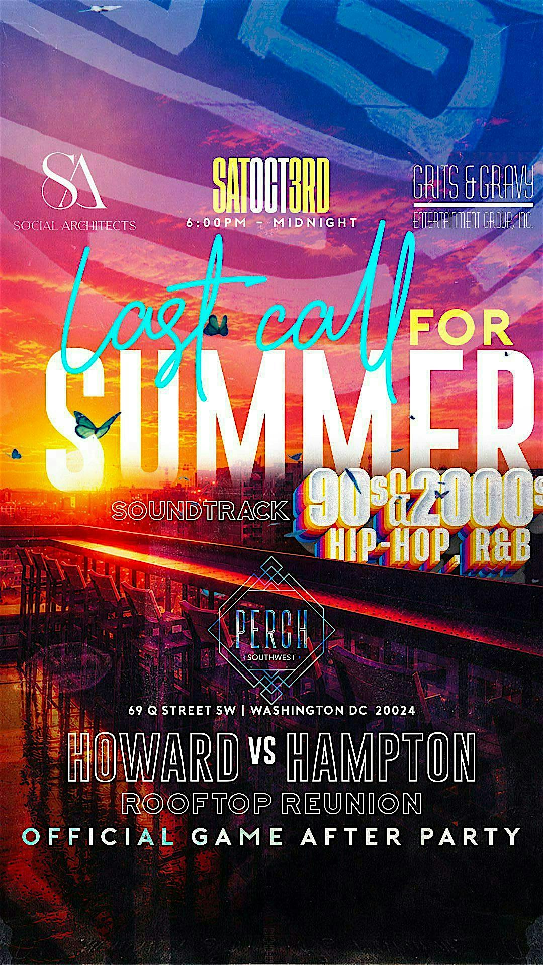 GRITS AND GRAVY  PRESENT ROOFTOP SOCIAL  HOWARD VS HAMPTON GAME AFTER PARTY