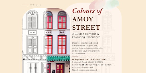 Colours of Amoy Street: A Guided Heritage & Colouring Experience