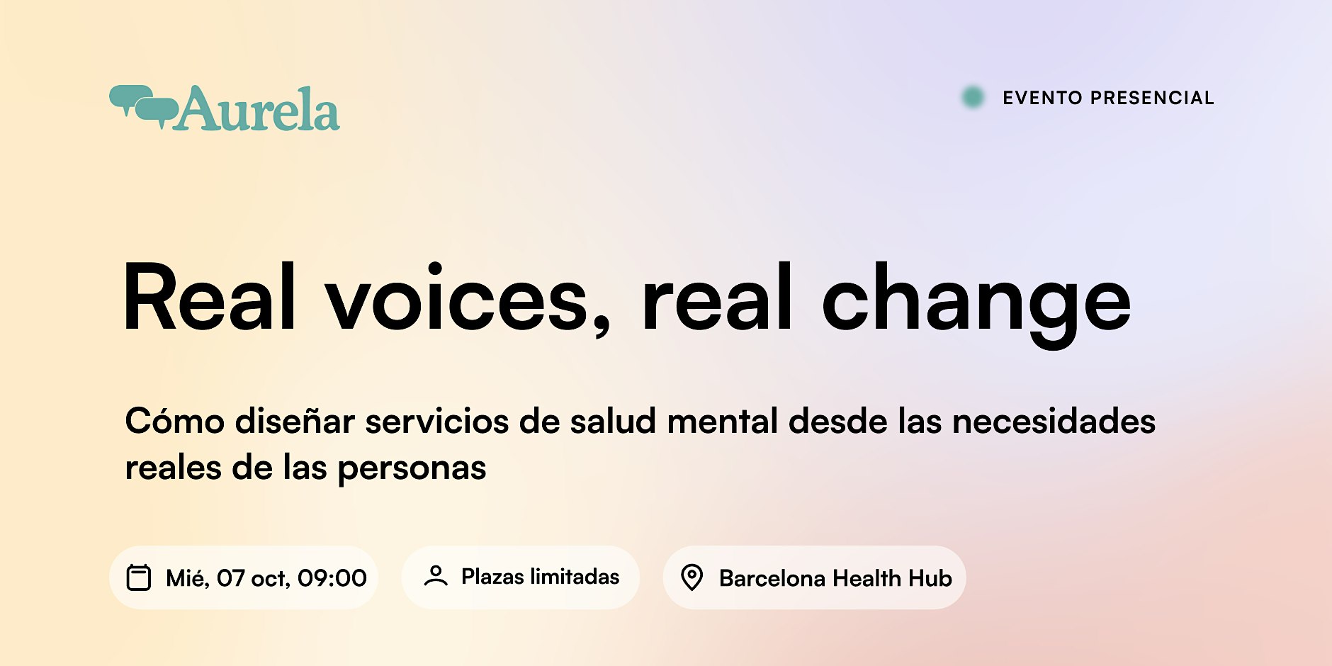 Real voices, real change: diseñar salud mental con las personas