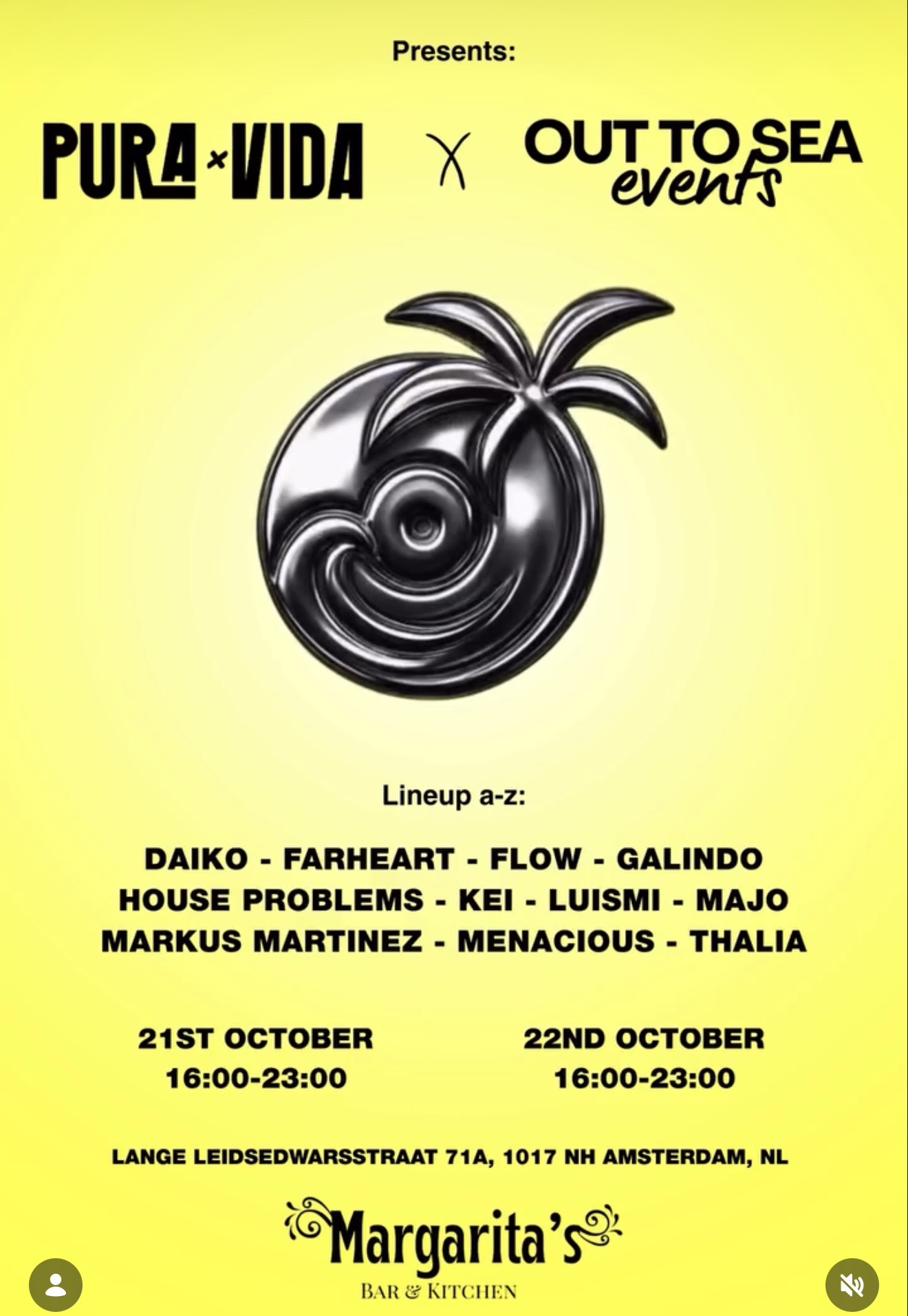 PURAxVIDA X Out to Sea Events **ADE POP UP**