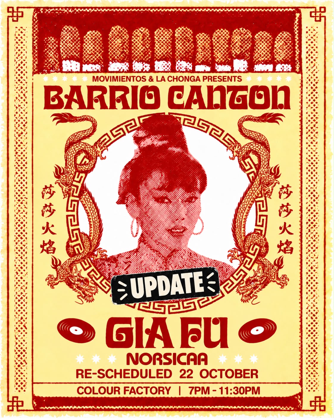 RESCHEDULED: Barrio Canton with Gia Fu