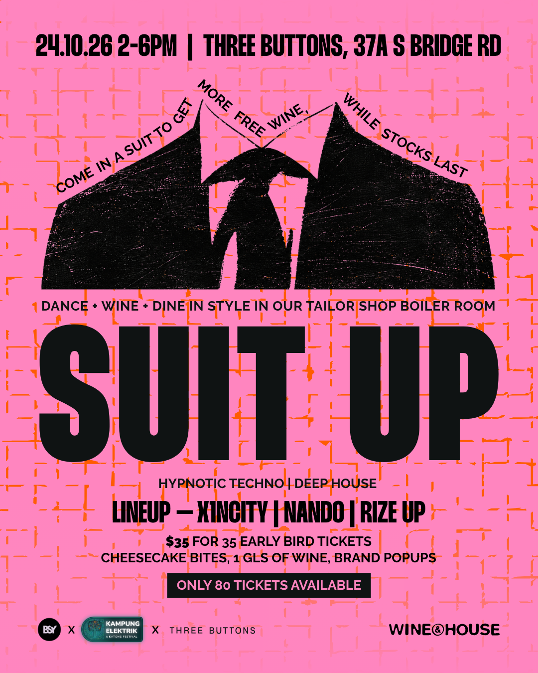 SUIT UP For Free Wine! SG's First Suit Rave (Cheesecake & Vino Pairing)