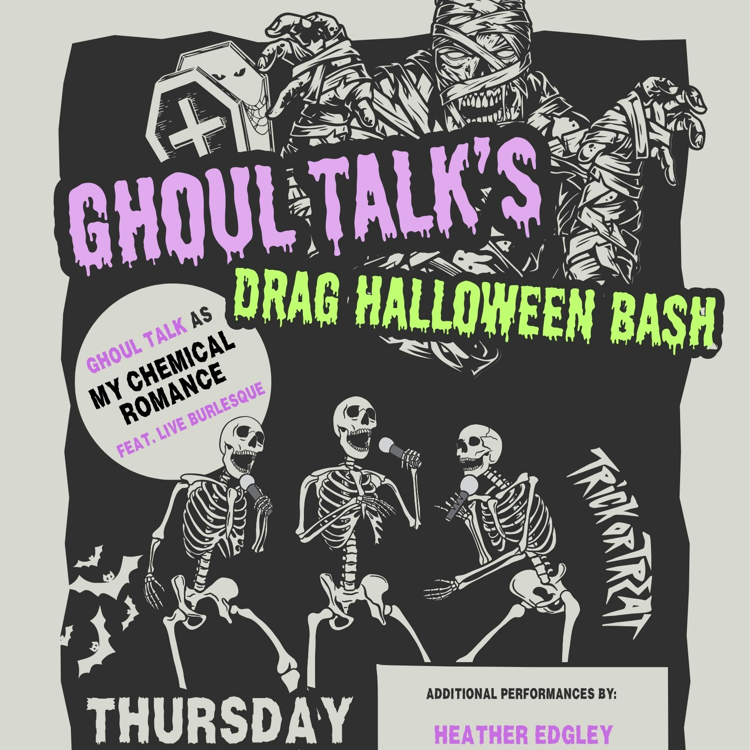 Ghoul Talk's Drag Halloween Bash ft: Ghoul Talk, Digital Darlings, Heather Edgley + Drag and Burlesque artists!