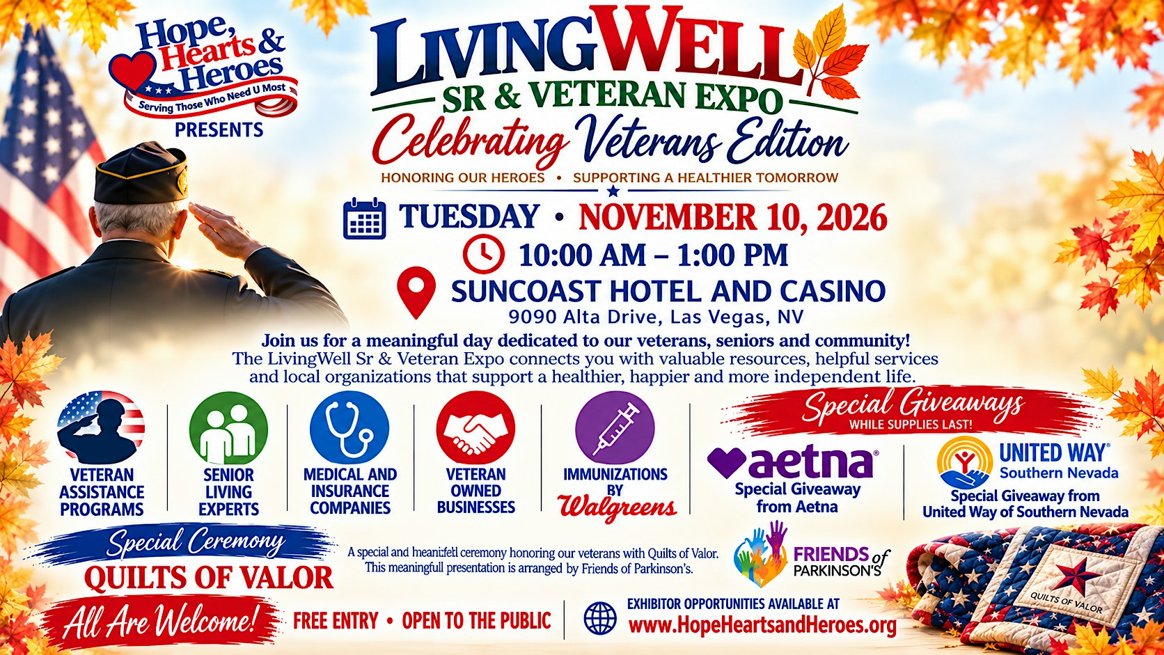 Living Well Seniors and Veterans Expo: Veterans Day Celebration