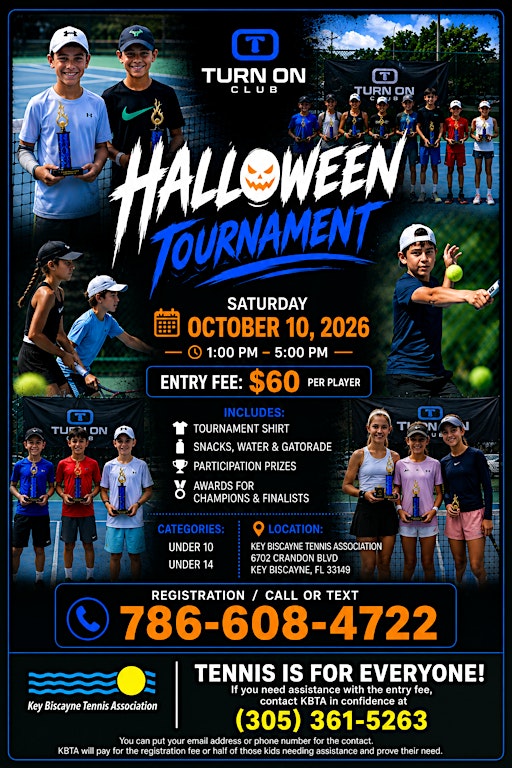 Tennis tournament Halloween by turn on club