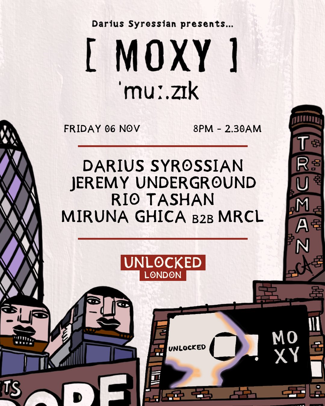 Moxy Muzik - Darius Syrossian, Jeremy Underground, Rio Tashan, Miruna Ghica B2B MRCL