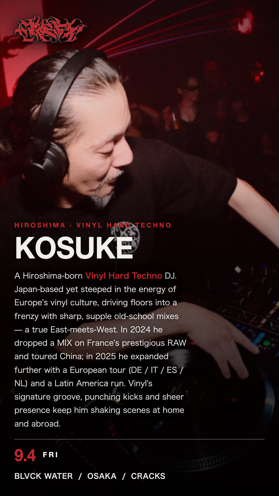 HARD TECHNO 'CRACKS' with Kosuke
