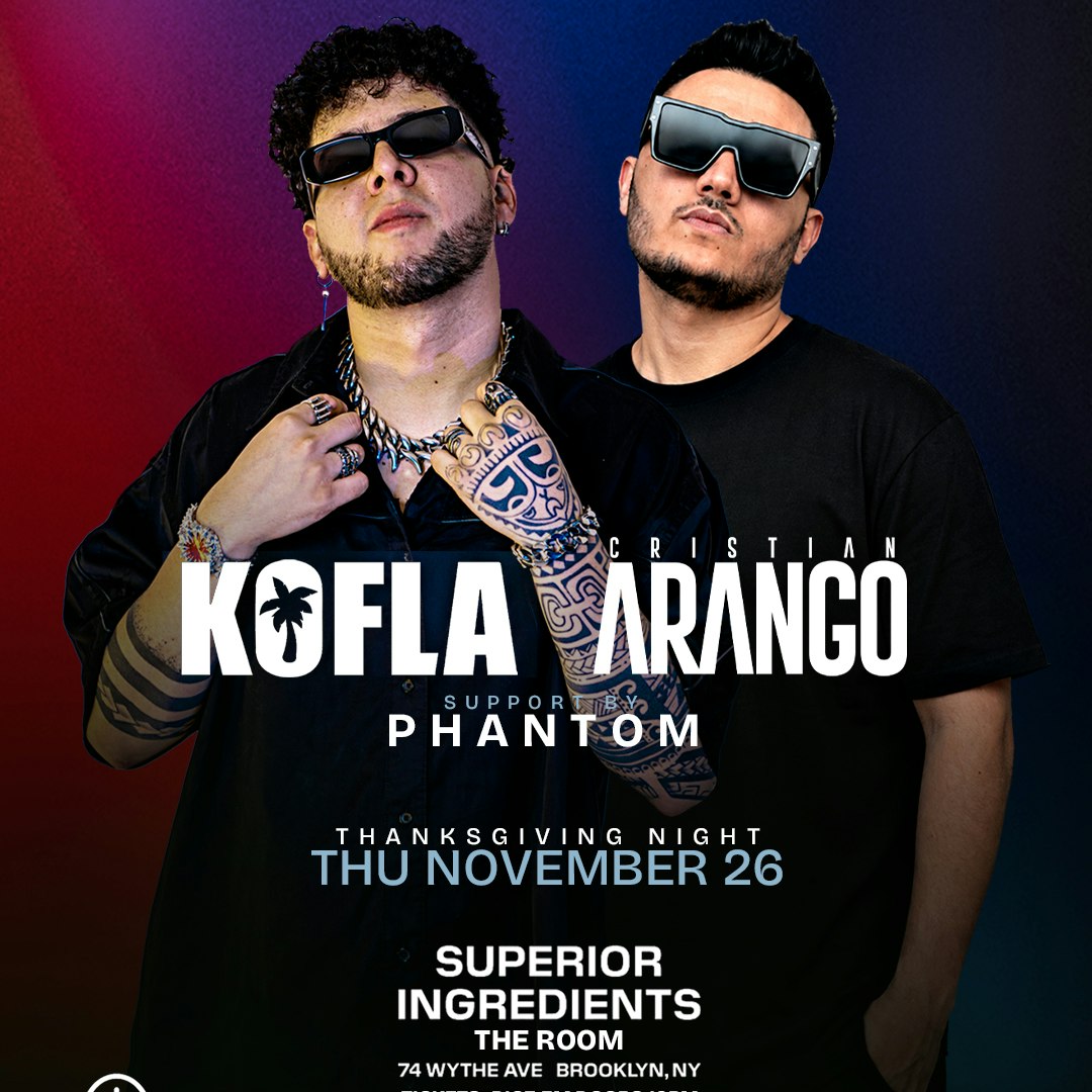 Groundcontrol Presents : Thanksgiving with KOFLA & CRISTIAN ARANGO