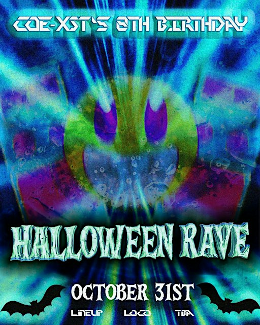 COE-XSTs 8th bday HALLOWEEN WAREHOUSE RAVE