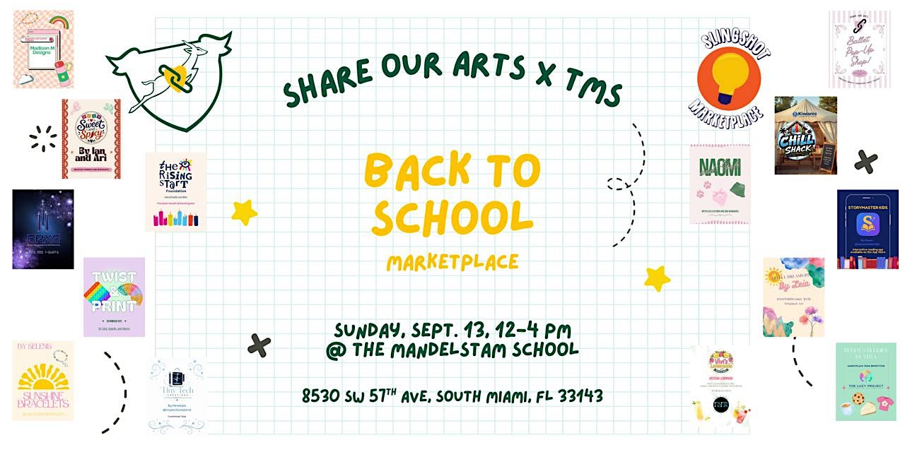 Share Our Arts Slingshot Marketplace at The Mandelstam School
