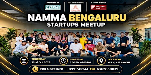 Namma Bengaluru Startups Meetup by CEDAT