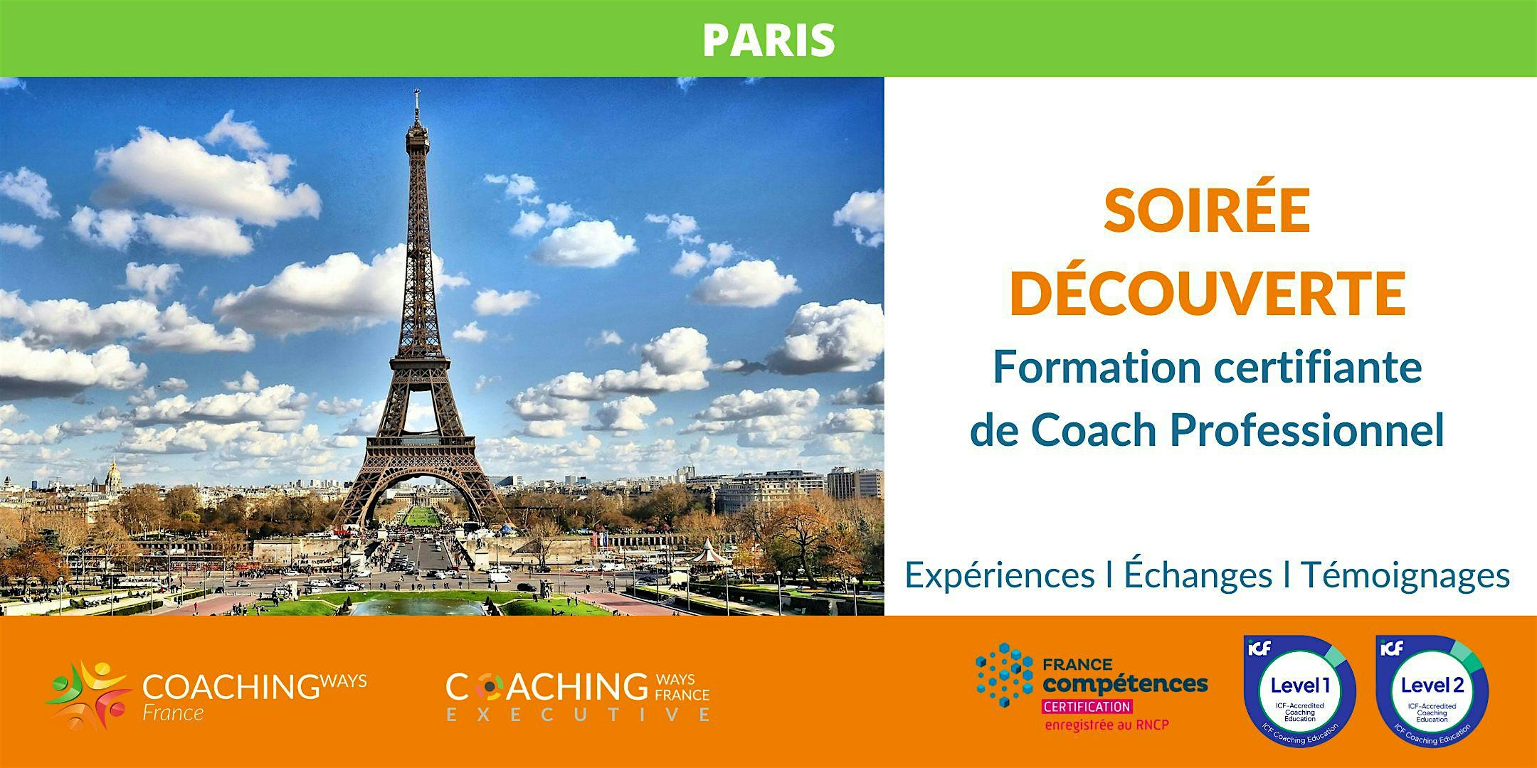 03/09/2026 - Soirée découverte "Formation de Coach Professionnel" à Paris