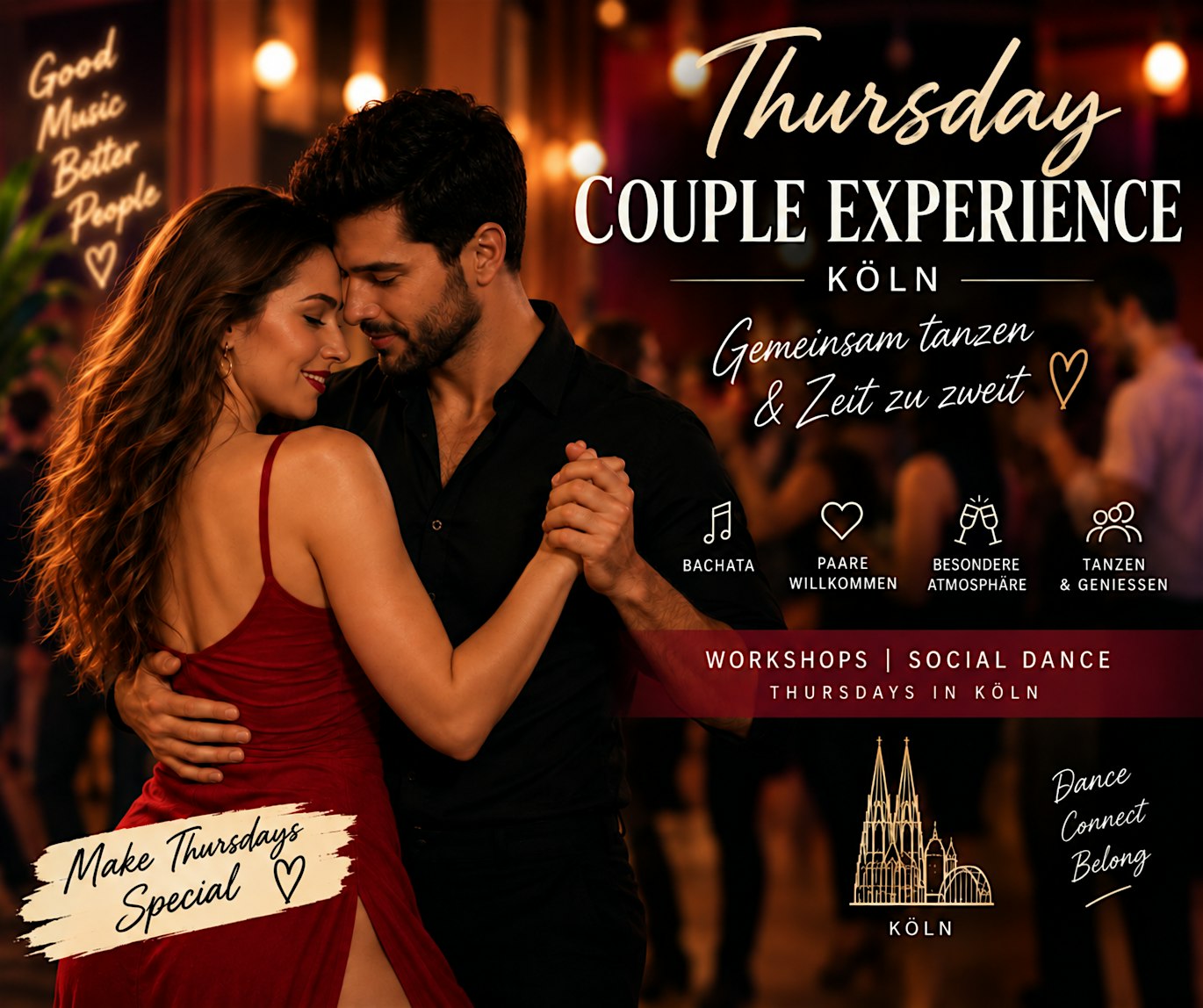 Donnerstag Couple Experience Köln – Musik, Tanzen & Drinks