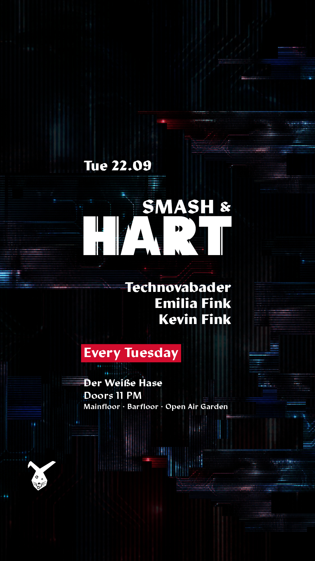 Smash & HART ◢◤ Tuesday Rave & Open Air Garden [free entry until midnight*]