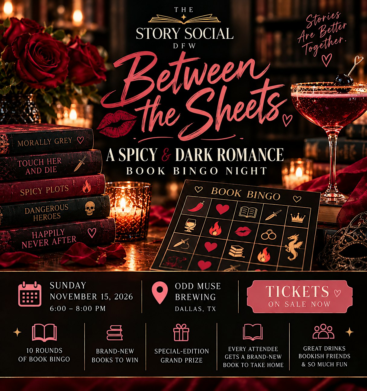 Between the Sheets: A Spicy & Dark Romance Book Bingo Night