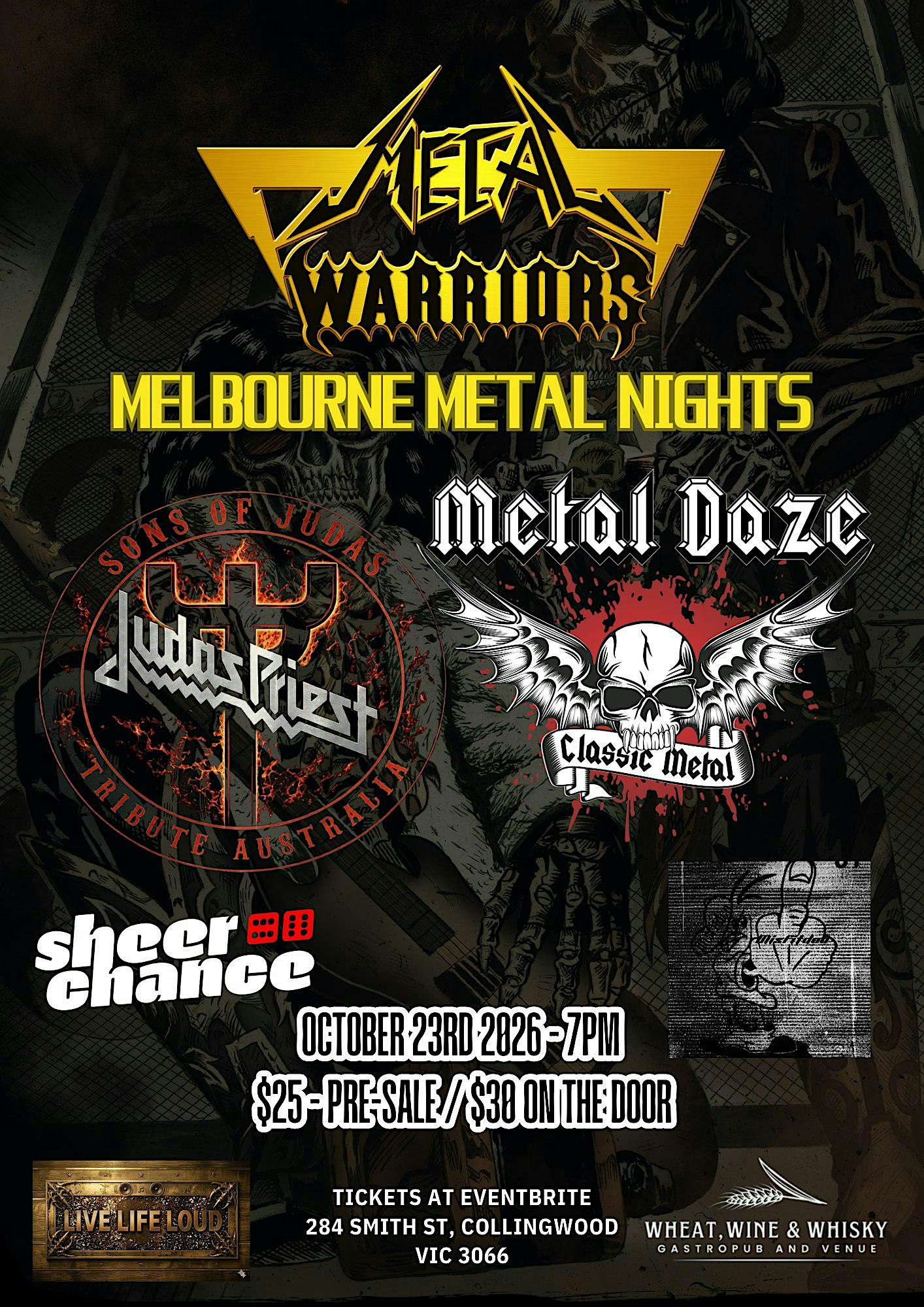 MELBOURNE METAL NIGHTS ft METAL DAZE, SONS OF JUDAS & more