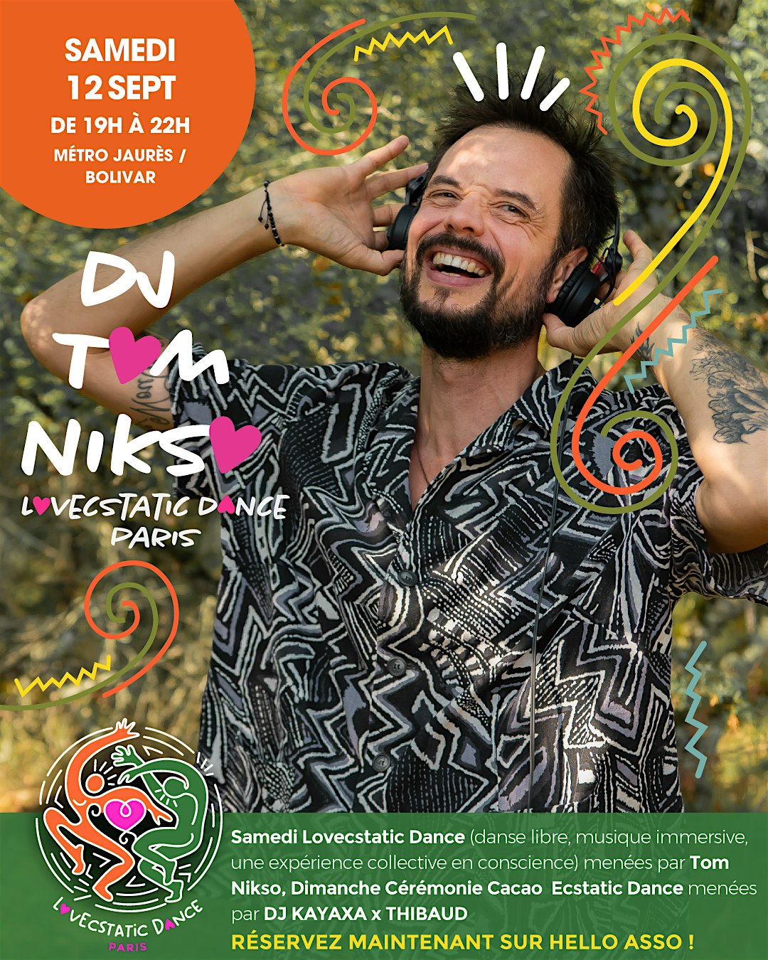 Ecstatic Dance Paris • Tom Nikso • Samedi 12 Septembre • Danse Libre