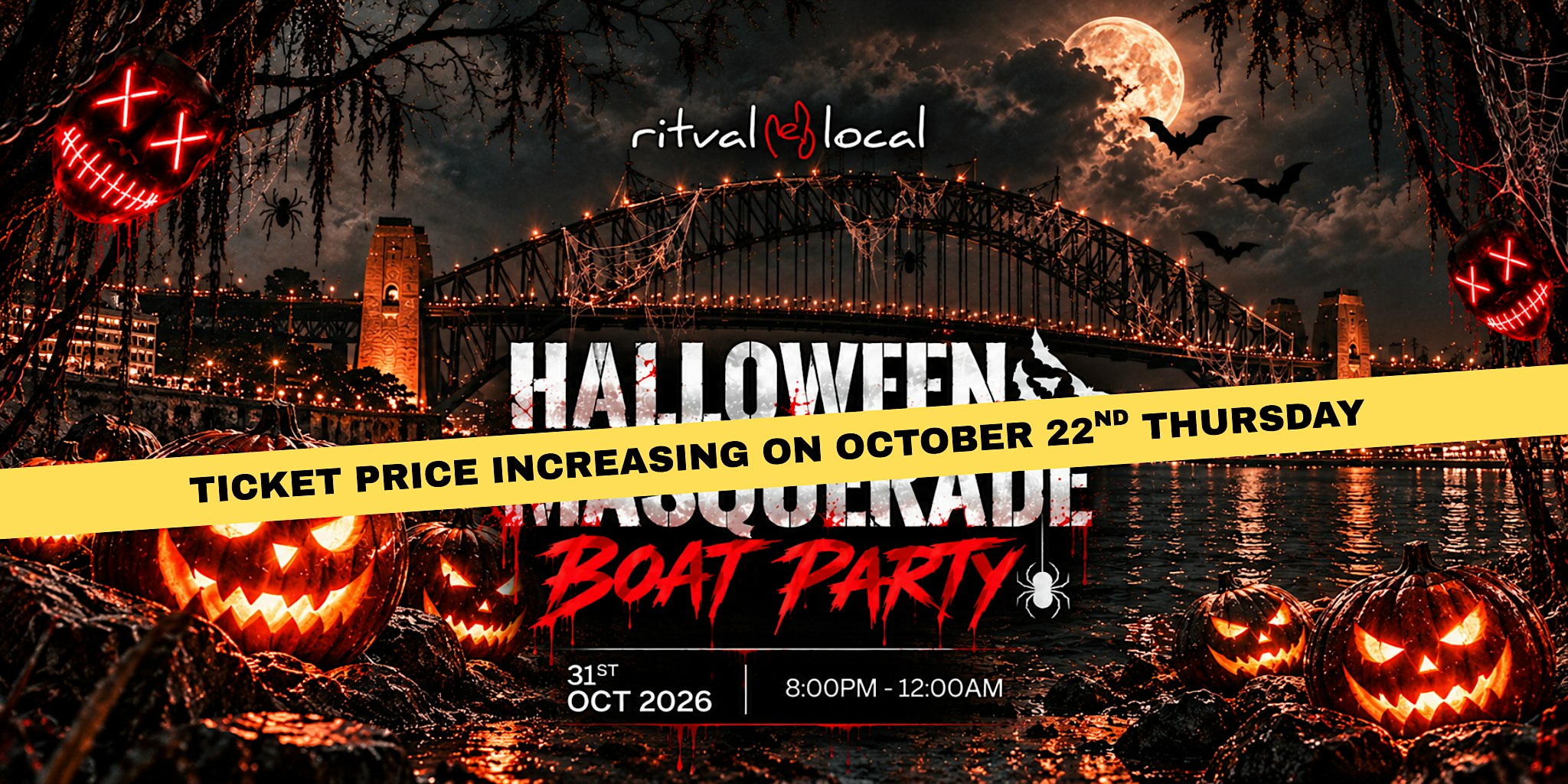 Boat Party | HALLOWEEN MASQUERADE | Open Air Rooftop