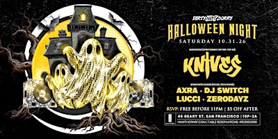 Halloween w/ DJ Knives + Axra, DJ Switch, Lucci & Zerodayz