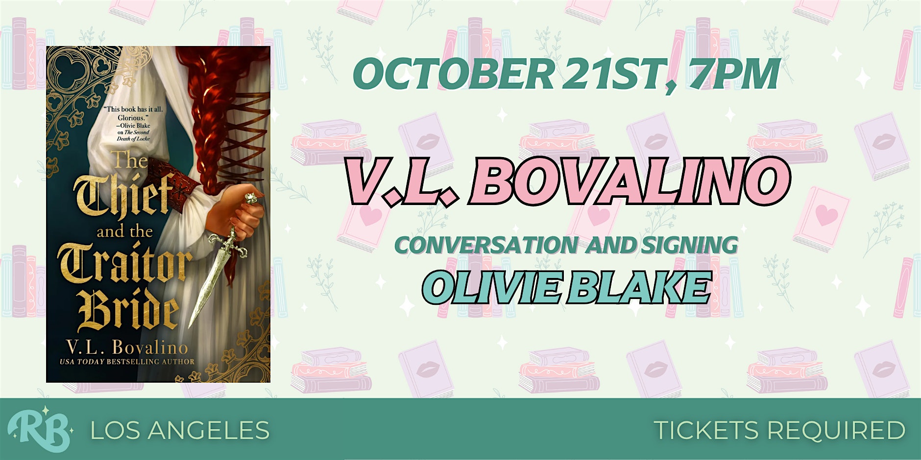 V.L. Bovalino LA Book Event for The Thief and Traitor Bride