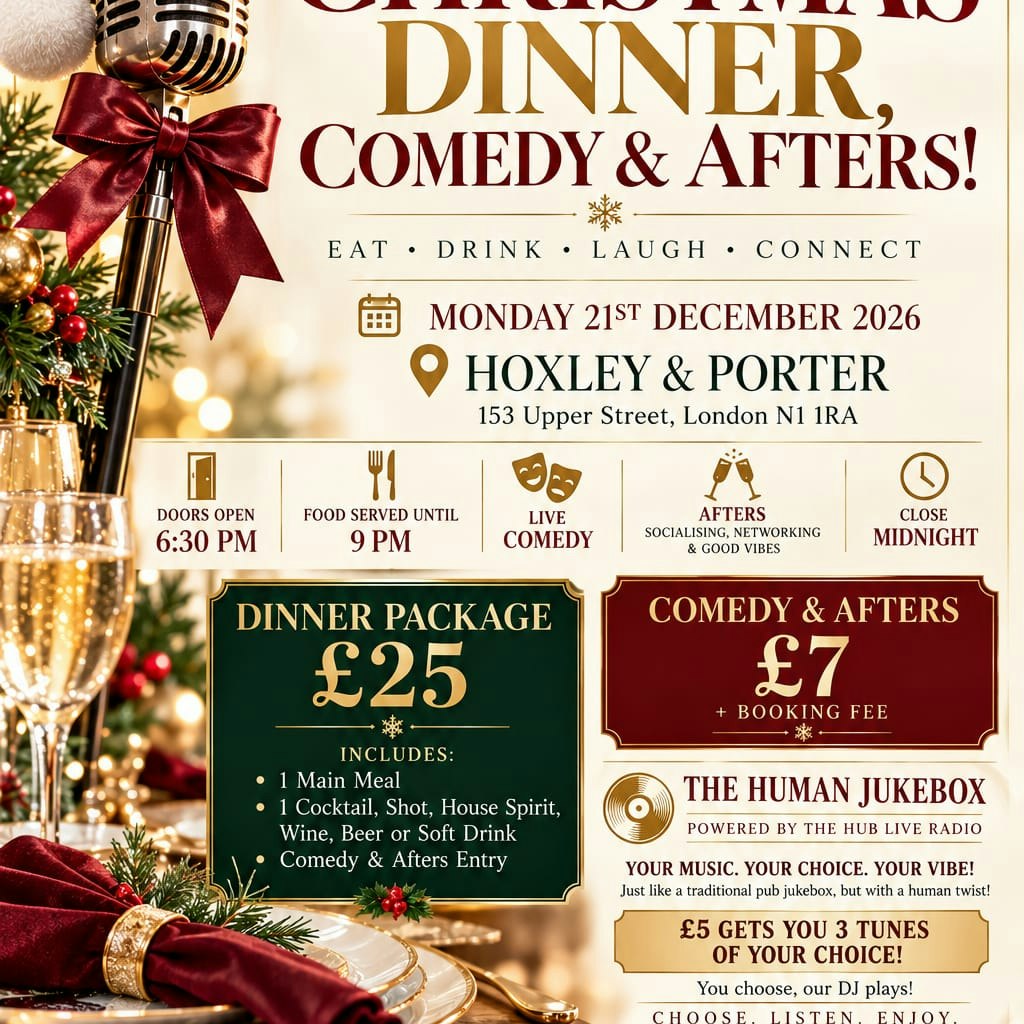 CHRSITMAS DINNER & COMEDEY & AFTERS