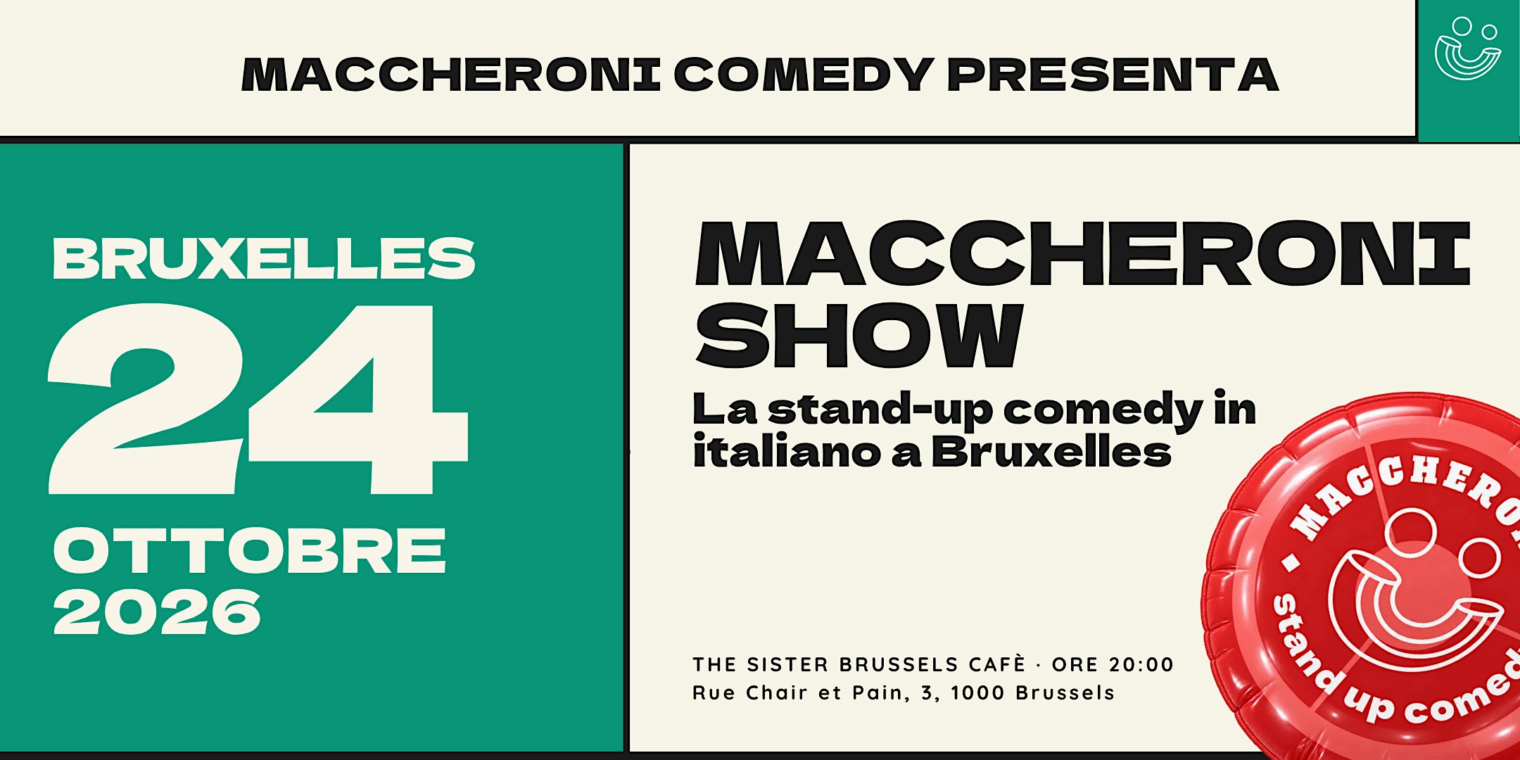 Maccheroni Show - Stand-up Comedy in Italiano |  24 Ottobre 2026