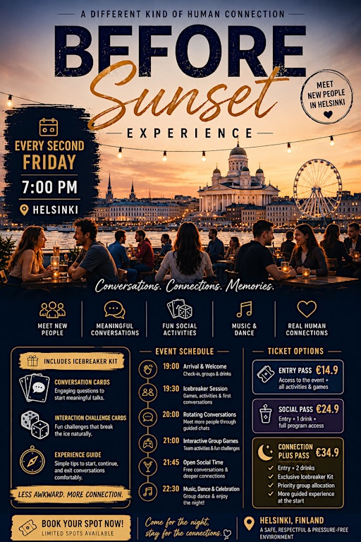 Before Sunset Experience   A Unique Social Event in Helsinki