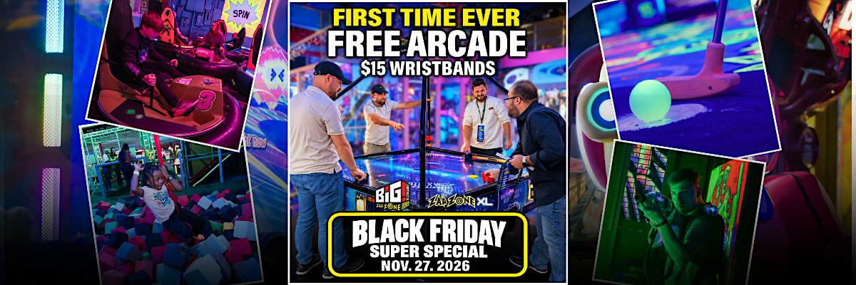 Black Friday Unlimited Arcade & Free Giveaway | Zap Zone Farmington