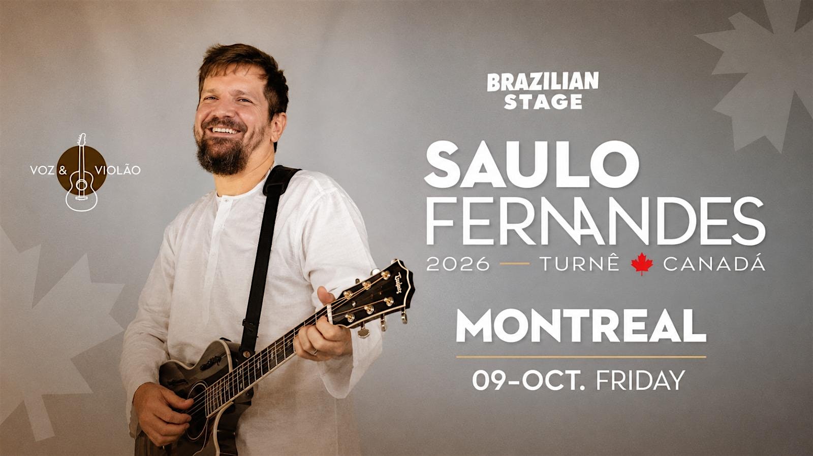 SAULO FERNANDES - MONTREAL, Canadá -  Outubro 2026