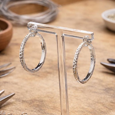 Silver hoop earrings workshop
