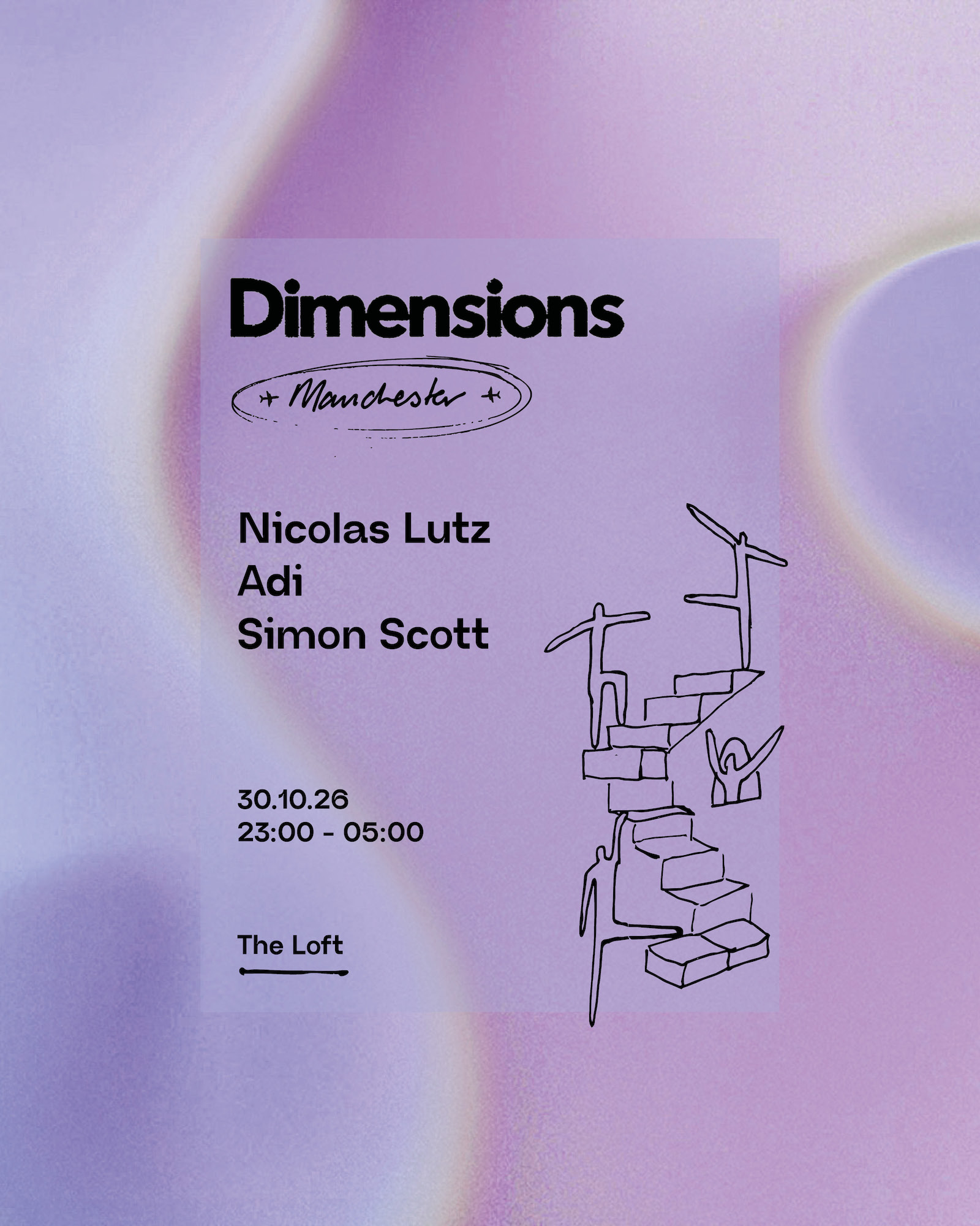 Dimensions x The Loft: Nicolas Lutz, Adi & Simon Scott