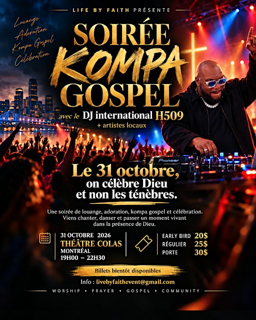Life by Faith présente : Soirée Kompa Gospel avec DJ H509