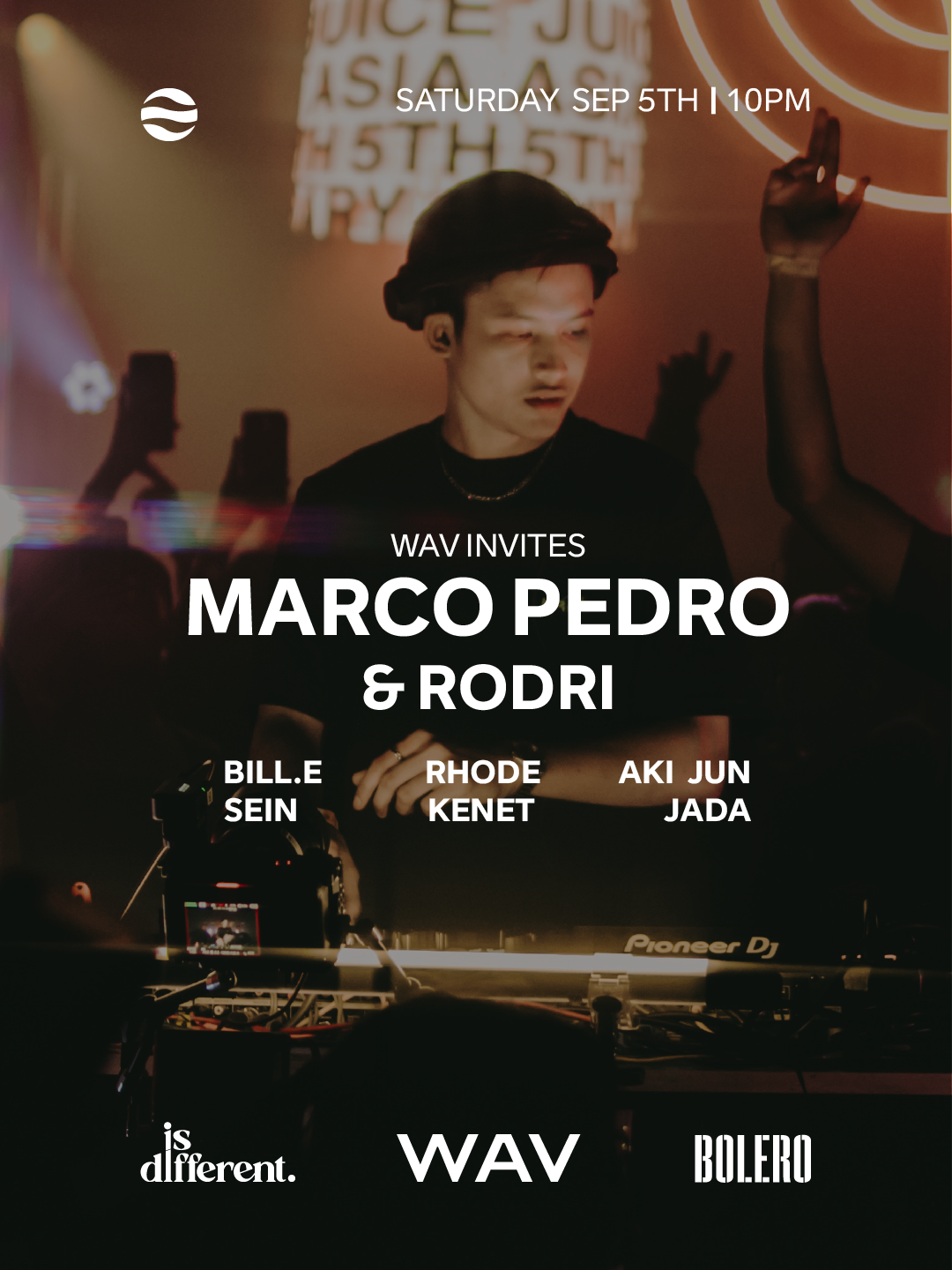 Bolero: 'WAV INVITES: MARCO PEDRO & RODRI.'
