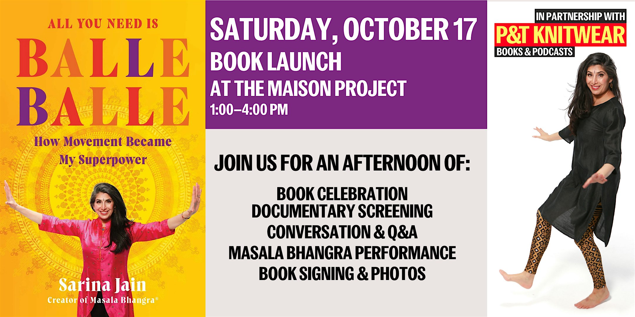 Celebrate the Book Launch of "All You Need is Balle Balle" by Sarina Jain