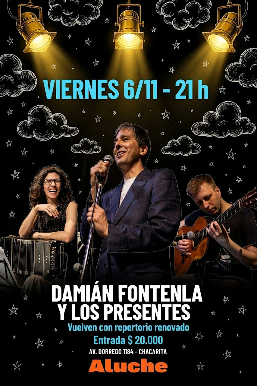 Damián Fontenla y los presentes.