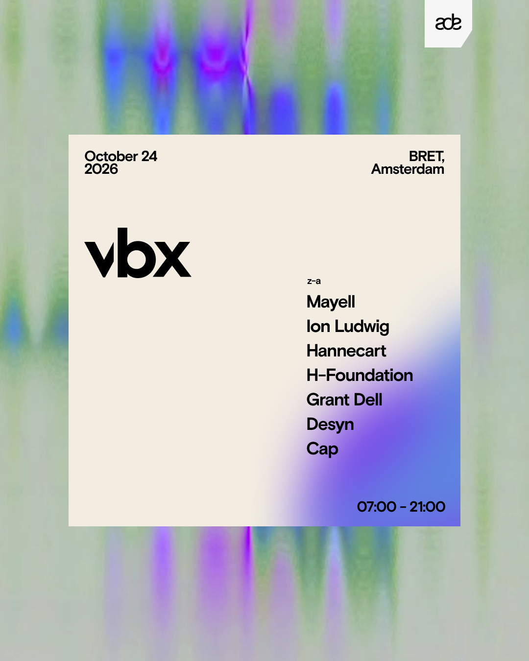 ADE - VBX - SATURDAY DAY 