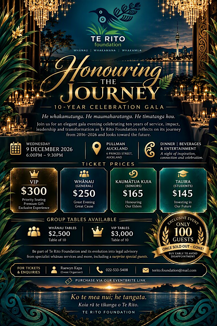 Te Rito  Foundation Invites You
