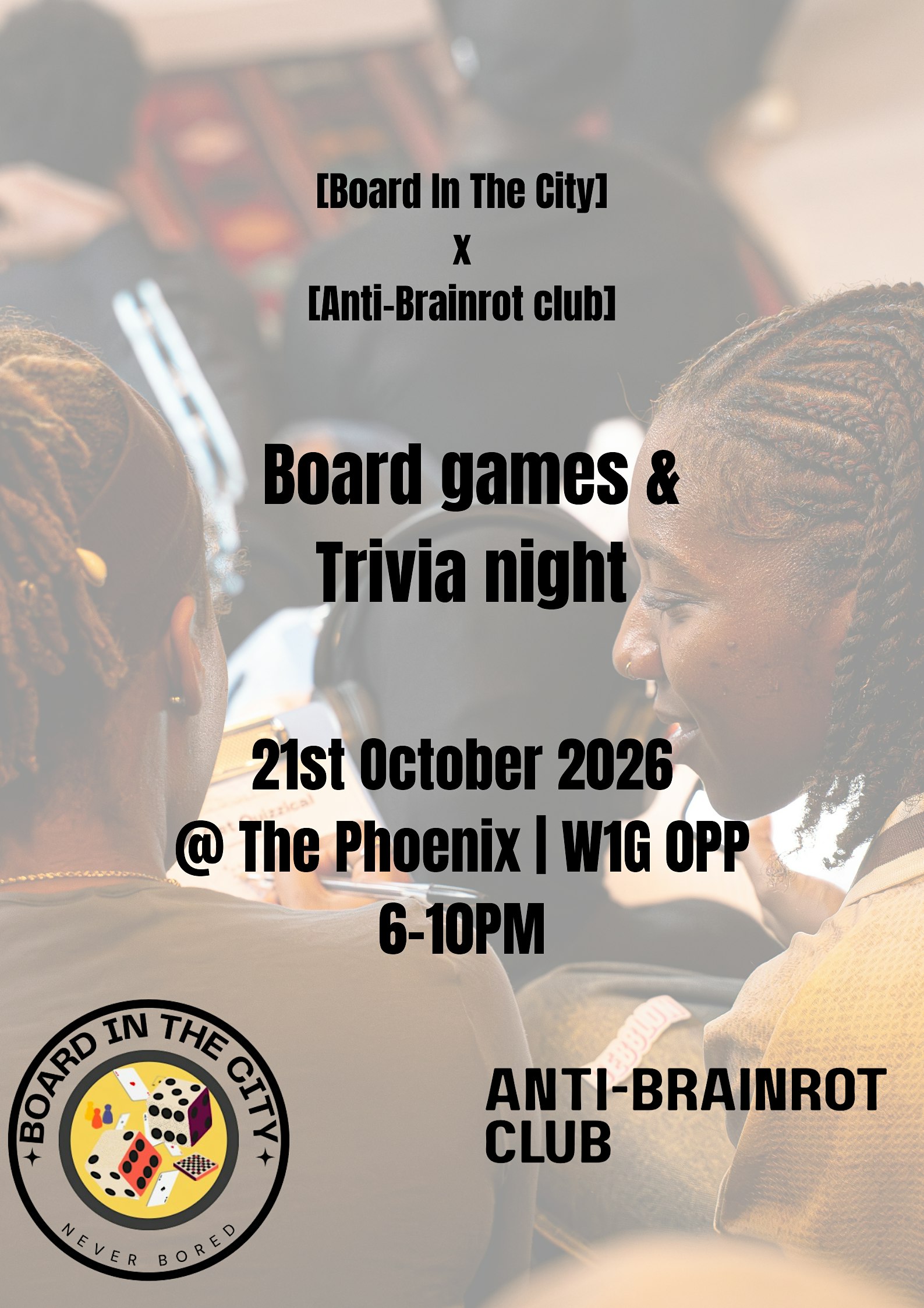 Board games & Trivia with Anti-Brainrot Club