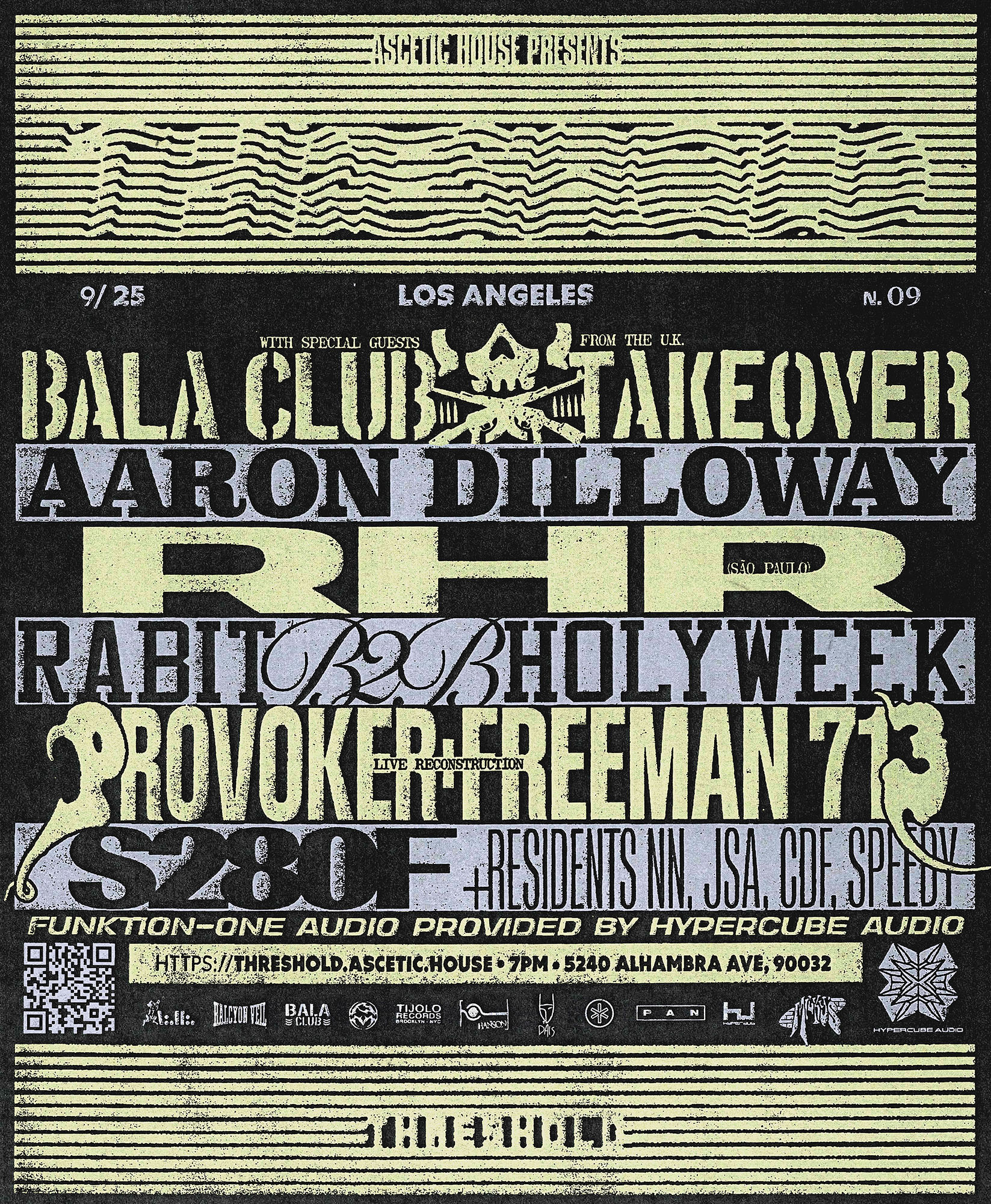 Ascetic House presents THRESHOLD L.A. n.09: RHR, Aaron Dilloway, Provoker + Freeman713, Rabit