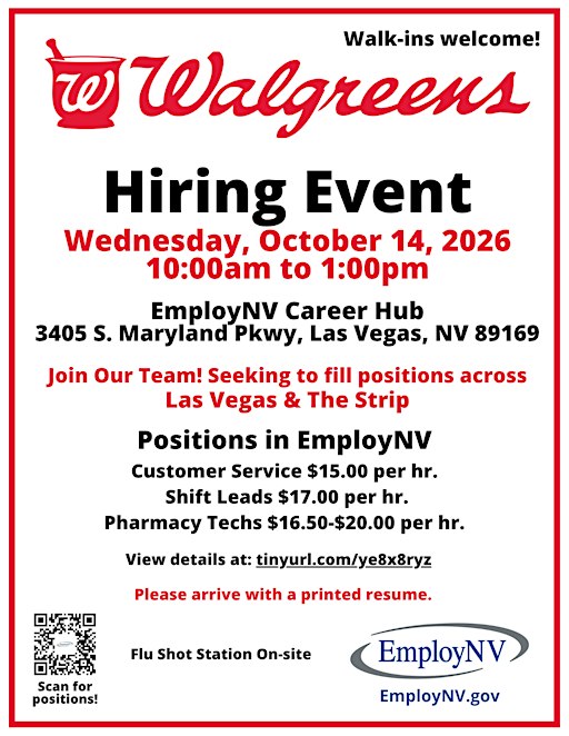 Walgreens Hiring Event - Las Vegas