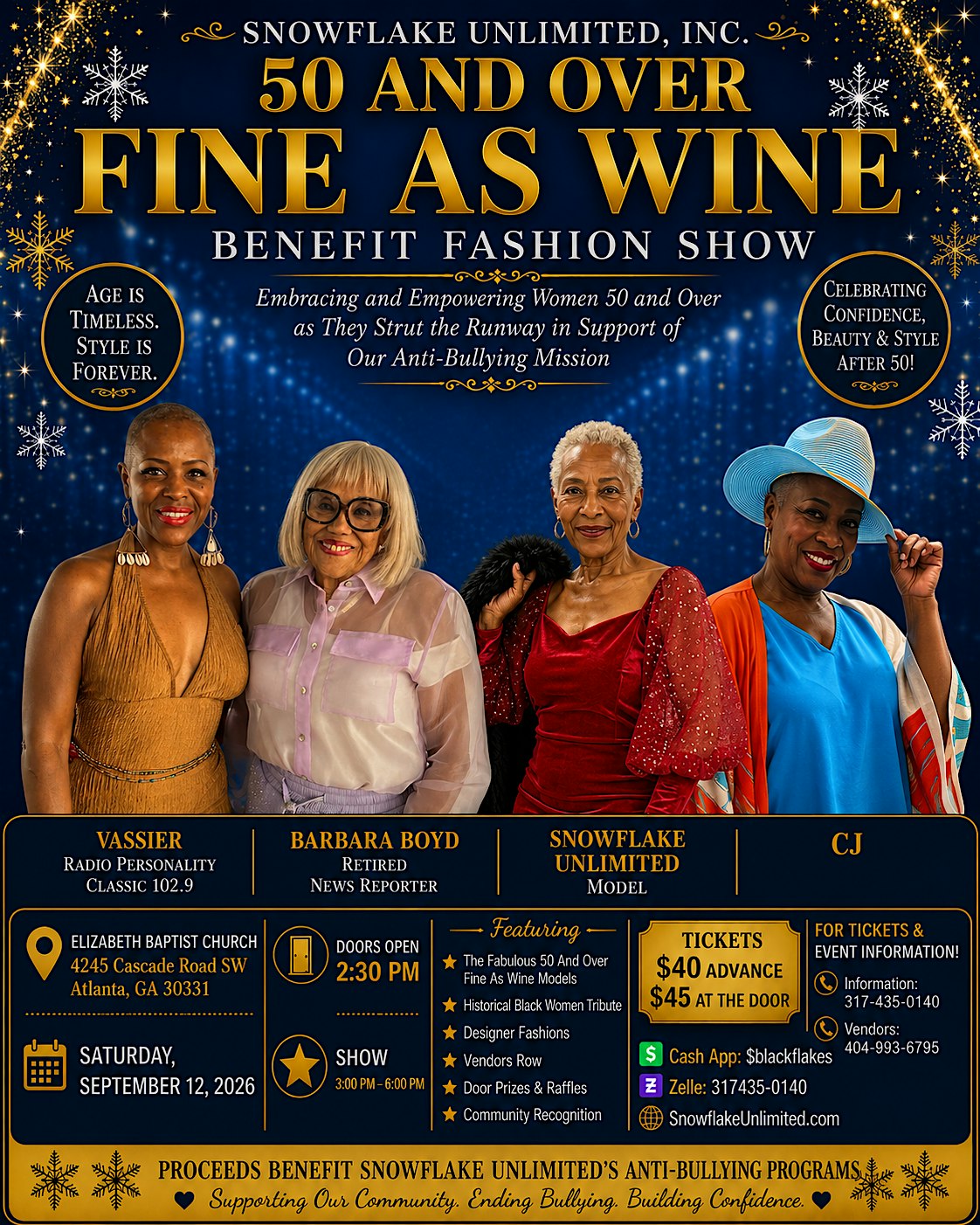 Snowflake Unlimited Inc  50 and Over Fine as Wine Fashion Show