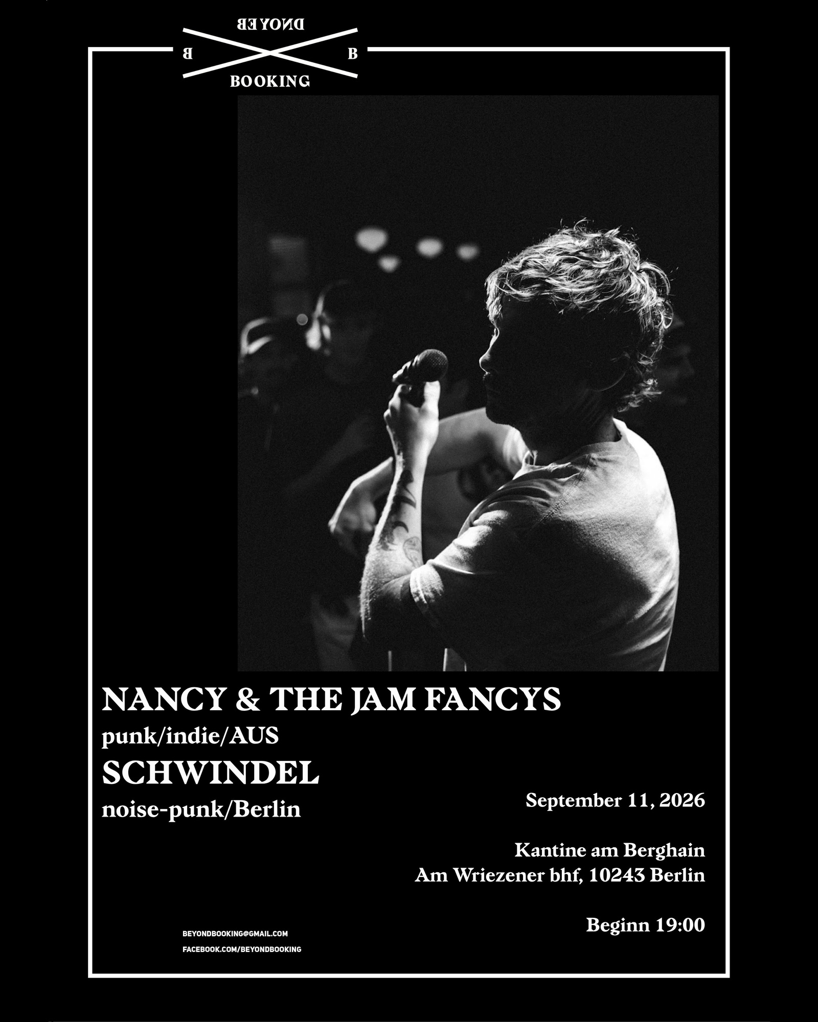 Schwindel [punk/Berlin] x Nancy & the Jam Fancys [punk/indie/AUS] live at Berghain Kantine