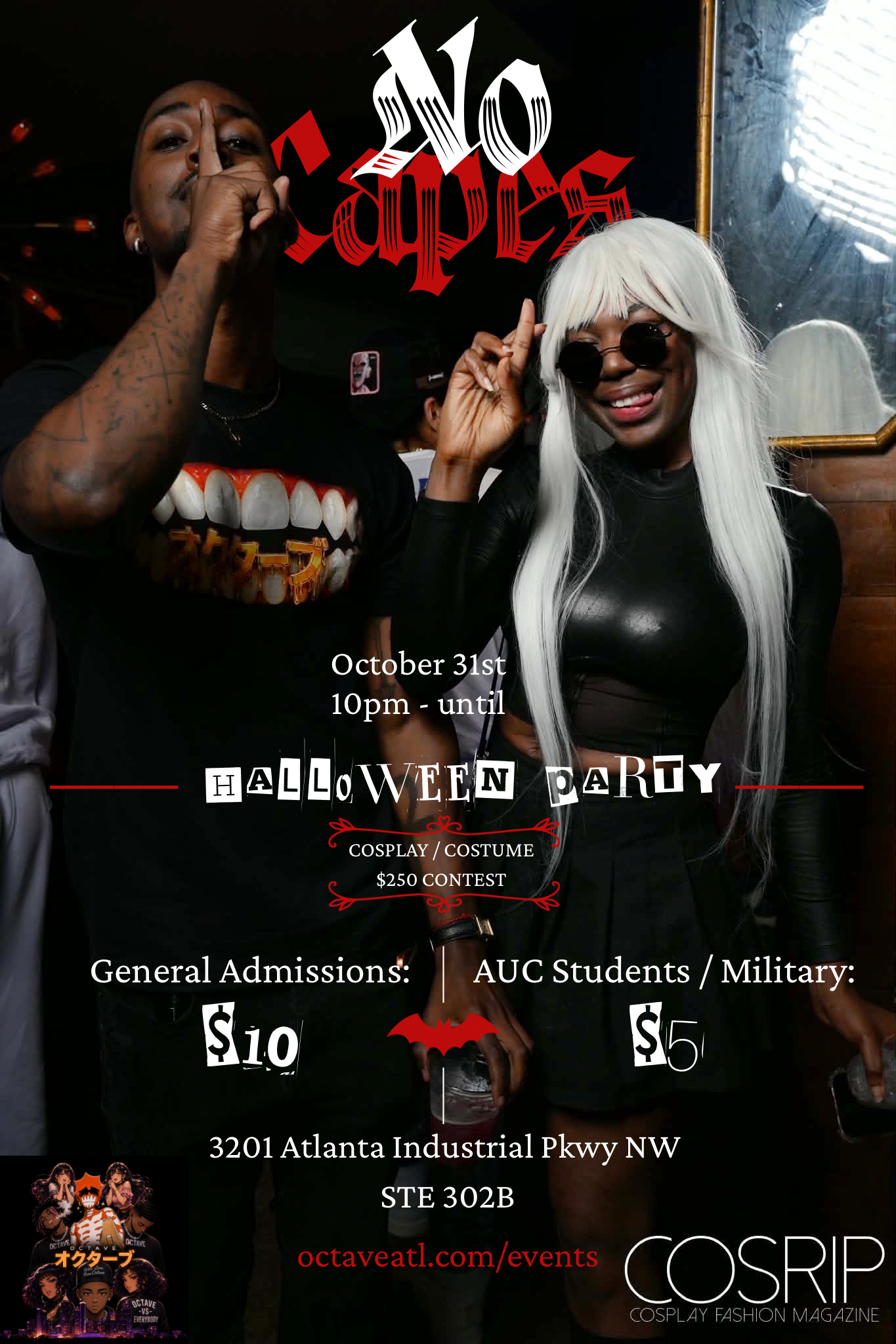 OCTAVEXATL PRESENT:  NO CAPES HALLOWEEN PARTY (18+)