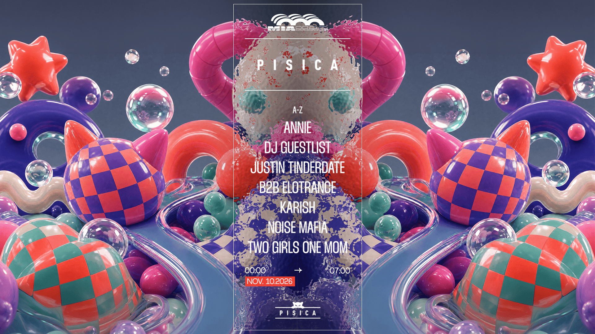 Pisica: Noise Mafia, DJ GUESTLIST, two girls one mom & More